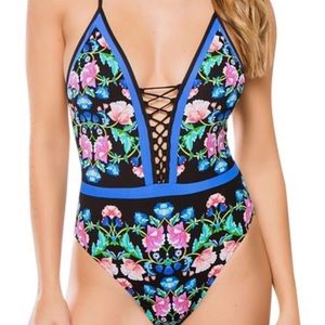 Gorgeous floral one piece swimsuit